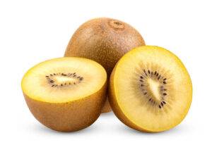 Fresh gold kiwifruit with a golden glow,