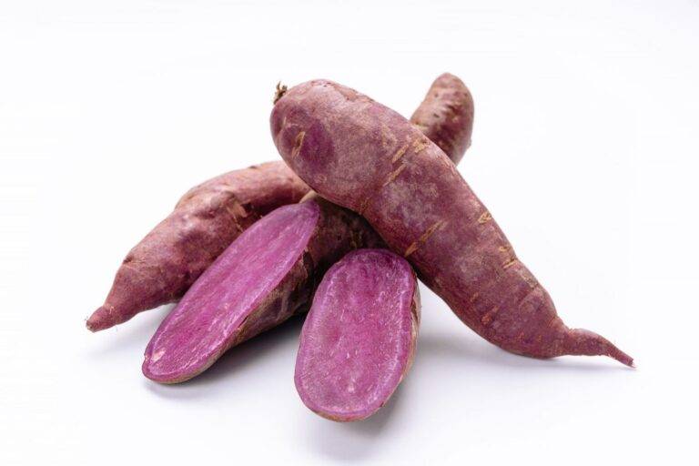 Vibrant purple Kumara potatoes