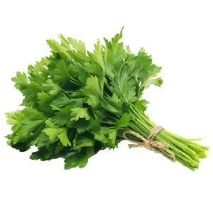 Fresh parsley leaves arranged in a bundle, ready to add magic to your dishes